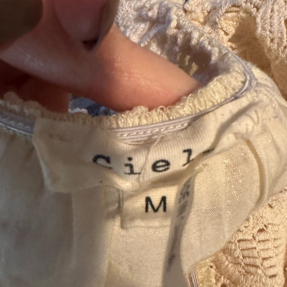 Cream Lace Top